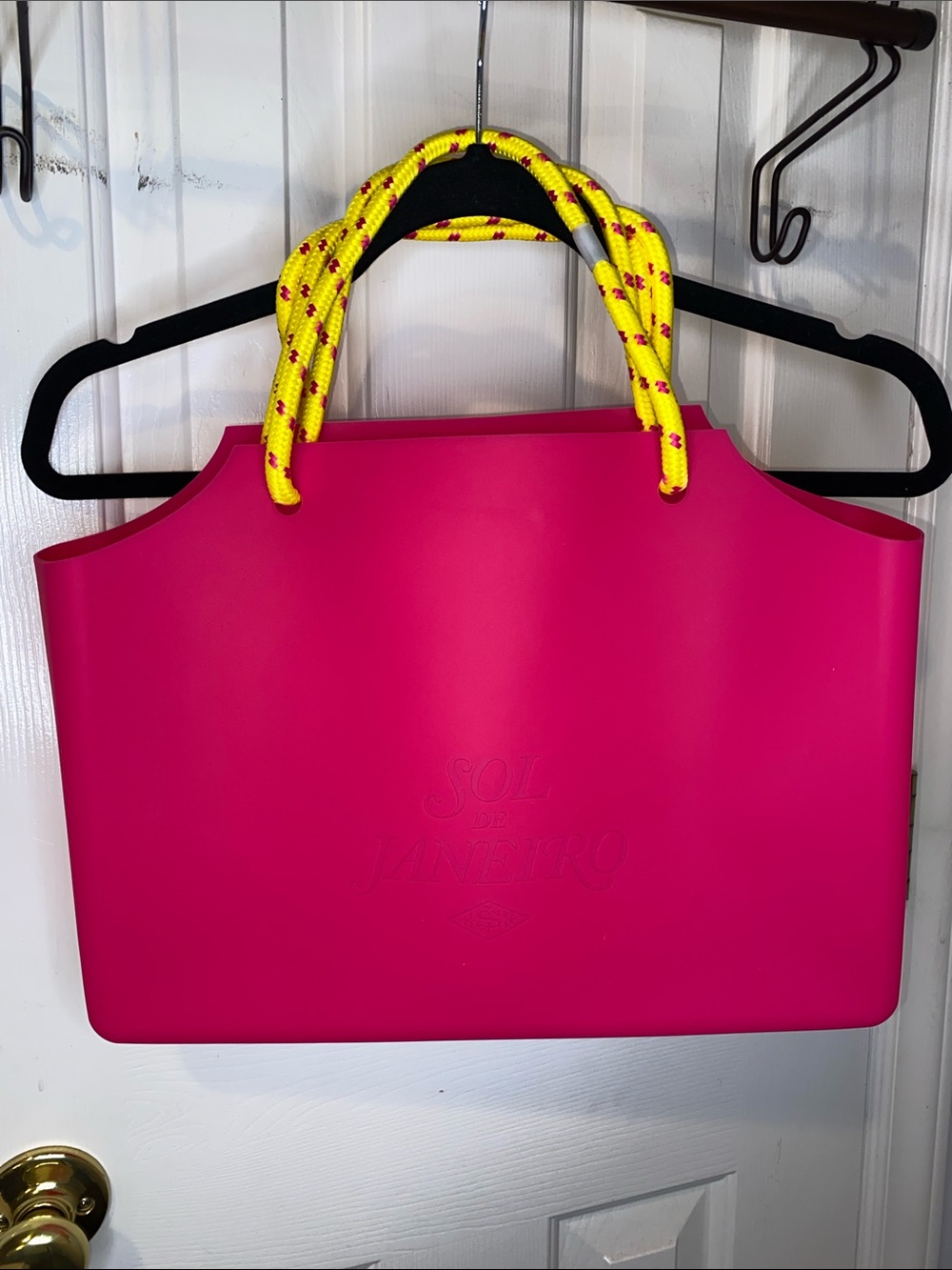 Sol de Janeiro Limited Edition Hot Pink Silicone Jelly Beach Tote Bag Like New